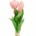 Floristik24 Mazzo di tulipani Real Touch Fiori artificiali Tulipani artificiali rosa