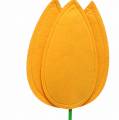 Floristik24 Feltro fiore tulipano giallo H68cm