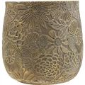 Floristik24 Fioriera fiori d&#39;oro vaso da fiori in ceramica Ø13,5cm H15cm