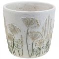Floristik24 Fioriera Grande vaso da fiori in ceramica bianco oro Ø20,5cm H20cm