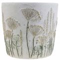 Floristik24 Fioriera Grande vaso da fiori in ceramica bianco oro Ø20,5cm H20cm