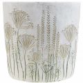 Floristik24 Fioriera Vaso da fiori in ceramica oro bianco Ø17,5cm H16,5cm