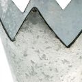 Floristik24 Fioriera corona decorazione in metallo zinco Ø21,5/19,5/17 cm set di 3