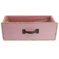 Floristik24 Fioriera cassetto fioriera in legno rosa 25×13×9cm