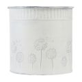 Floristik24 Fioriera Tarassaco Vaso da fiori in metallo bianco Ø15,5 cm H15,5 cm