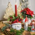 Floristik24 Fioriera Babbo Natale vaso da fiori Natale in cemento H10cm 2 pezzi
