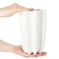 Vaso a coste, vaso decorativo alto per fiori secchi, 24 cm | Floristik24.it