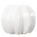 Vaso in ceramica a forma di zucca, bianco, decorazione per la casa, 15 cm | Floristik24.it