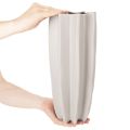 Vaso moderno a coste, alto vaso decorativo per fiori secchi, 38 cm | Floristik24.it