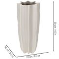 Vaso moderno a coste, alto vaso decorativo per fiori secchi, 38 cm | Floristik24.it