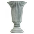 Vaso deco vaso vintage vaso calice vaso grigio H21.5cm Ø15cm