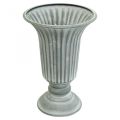 Vaso deco vaso vintage vaso calice vaso grigio H21.5cm Ø15cm