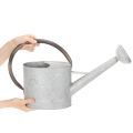 Annaffiatoio vintage in metallo, grigio argento, elegante decorazione da giardino, vaso per fiori, L53cm H29cm | Floristik24.it