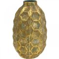 Floristik24 Vaso vintage oro vaso di fiori a nido d&#39;ape Ø23cm H39cm