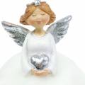 Floristik24 Decorazione natalizia angelo che annuisce figura angelo custode H18cm