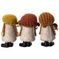 Statuetta di gnomo con barba e cappello a punta, 10 cm, 3 pezzi | Floristik24.it