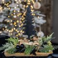 Floristik24 Decorazione natalizia Decorazione da tavolo in legno e metallo per albero di Natale H22cm