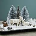 Floristik24 Decorazioni natalizie Albero di Natale argento con glitter 6 pezzi