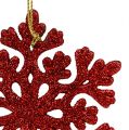 Floristik24 Mix appendiabiti natalizio con glitter rosso 3pz