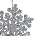 Floristik24 Mix di appendini natalizi con glitter argento 3pz
