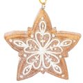 Decorazioni natalizie, pan di zenzero, effetto glassa, schiaccianoci, stella, albero, ghirlanda, 6 cm, 4 pezzi | Floristik24.it