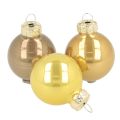 Floristik24 Set di mini palline per albero di Natale, lucide e pendenti, 3 cm, 22 pezzi