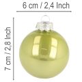 Set di palline per albero di Natale, palline colorate, lucide, 60 mm, 24 pezzi | Floristik24.it