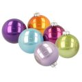 Floristik24 Palline di Natale lucide, set da 10, colori assortiti, 95 mm