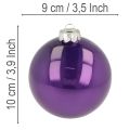 Palline di Natale lucide, set da 10, colori assortiti, 95 mm | Floristik24.it