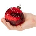 Palline di Natale in vetro, rosse, 8 cm, 12 pezzi | Floristik24.it
