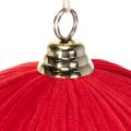 Palline natalizie in velluto rosso, grandi sfere decorative da appendere, 25 cm, 2 pezzi | Floristik24.it