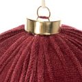 Palline di Natale, effetto velluto rosso, da appendere, 15 cm, 3 pezzi | Floristik24.it
