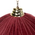 Grande pallina di Natale effetto velluto rosso, 20 cm, 3 pezzi | Floristik24.it