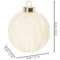 Palline natalizie decorative bianche, con texture miste, 8 cm, 12 pezzi | Floristik24.it
