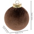 Palline di Natale effetto velluto, mix di colori caldi, 8 cm, 12 pezzi | Floristik24.it