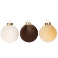 Palline di Natale effetto velluto, mix di colori caldi, 8 cm, 12 pezzi | Floristik24.it