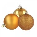 Floristik24 Palle per albero di Natale, decorazioni natalizie, decorazioni per alberi plastica arancione Ø6cm 10 pezzi