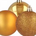 Floristik24 Palle per albero di Natale, decorazioni natalizie, decorazioni per alberi plastica arancione Ø6cm 10 pezzi