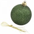Floristik24 Palle di Natale, decorazioni dell&#39;Avvento, decorazioni per l&#39;albero di Natale arancione / dorato / verde Ø5,5 cm plastica 10 pezzi