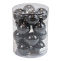 Floristik24 Palle di Natale palline di vetro nere per albero lucide Ø7,5 cm 12 pezzi