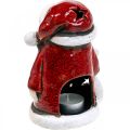 Floristik24 Porta tealight decorativo Babbo Natale Natale H15cm