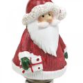 Floristik24 Figura decorativa Babbo Natale con bastoncino di zucchero/regalo H8.5cm 4 pezzi