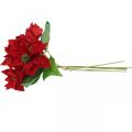 Floristik24 Poinsettia artificiale decorazione floreale di seta rossa 6 pezzi in un mazzo