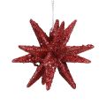 Floristik24 Stelle di Natale Decorazioni natalizie glitter rosse Ø7cm 6pz