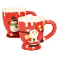 Floristik24 Tazze natalizie tazza Babbo Natale in ceramica 10,5 cm 2 pezzi