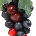 Floristik24 Uva decorativa Frutta decorativa nera Uva artificiale 15 cm