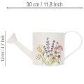 Annaffiatoio in metallo bianco con motivo floreale, 13,5 cm, vaso decorativo | Floristik24.it
