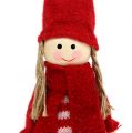 Floristik24 Gnome girl 12cm rosso, bianco 6 pezzi