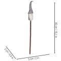 Gnomo decorativo con cappello a righe su bastoncino di legno, 46 cm, 6 pezzi | Floristik24.it