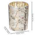 Lanterna in vetro con decorazione a ramo, interno dorato, 12 cm | Floristik24.it